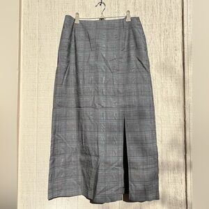 'Good Clothes' 100% cotton pink red black plaid midi maxi pull on zip up skirt